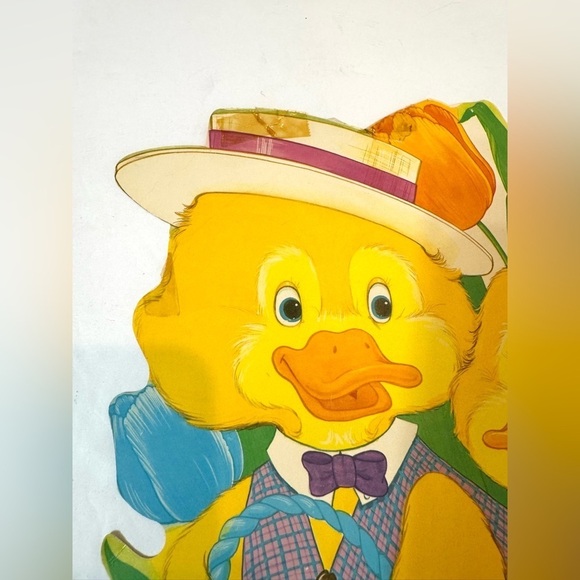 Vintage Eureka Die Cut Easter Egg And Duck Couple Decor - Picture 3 of 7